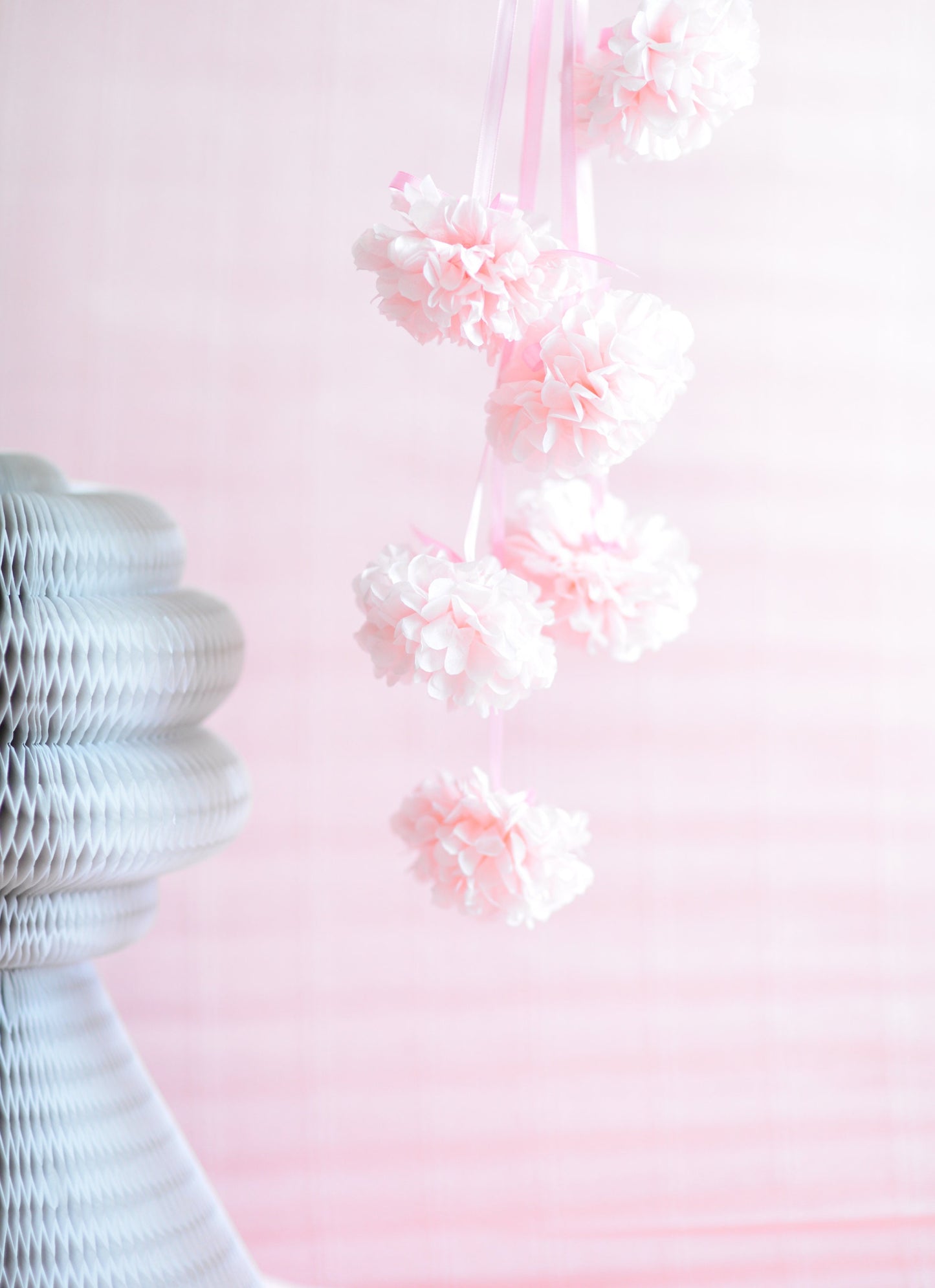 Supermini Paper Pom poms set - paper flower mobile, Wedding pom poms, nursery decor, baby shower decor, customisable colours, eco friendly