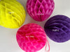 Fuchsia paper Honeycomb Ball party decorations bright Pink wedding birthday party Bachelorette Hen Bridal Shower baby shower tea party Decor