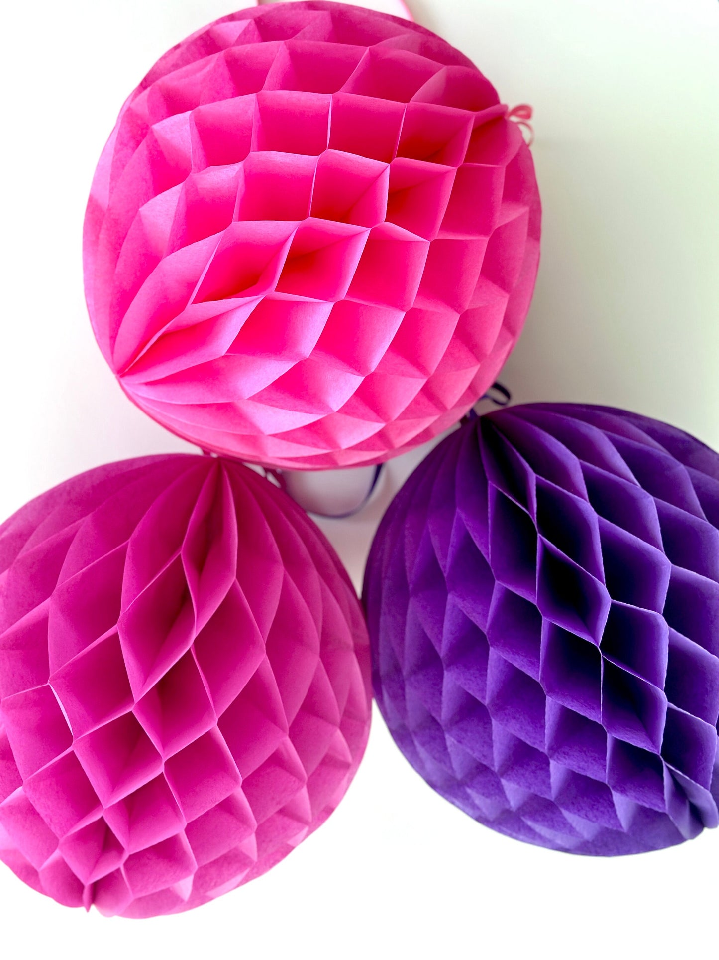Fuchsia paper Honeycomb Ball party decorations bright Pink wedding birthday party Bachelorette Hen Bridal Shower baby shower tea party Decor
