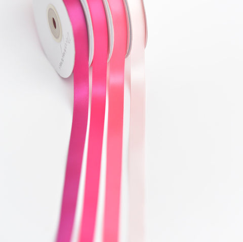 Pink double sided satin ribbon full roll 25m 6 / 12 mm Bright pink Gift Wrap ribbon light pink Ribbon Gift Ribbon Decoration Wrapping