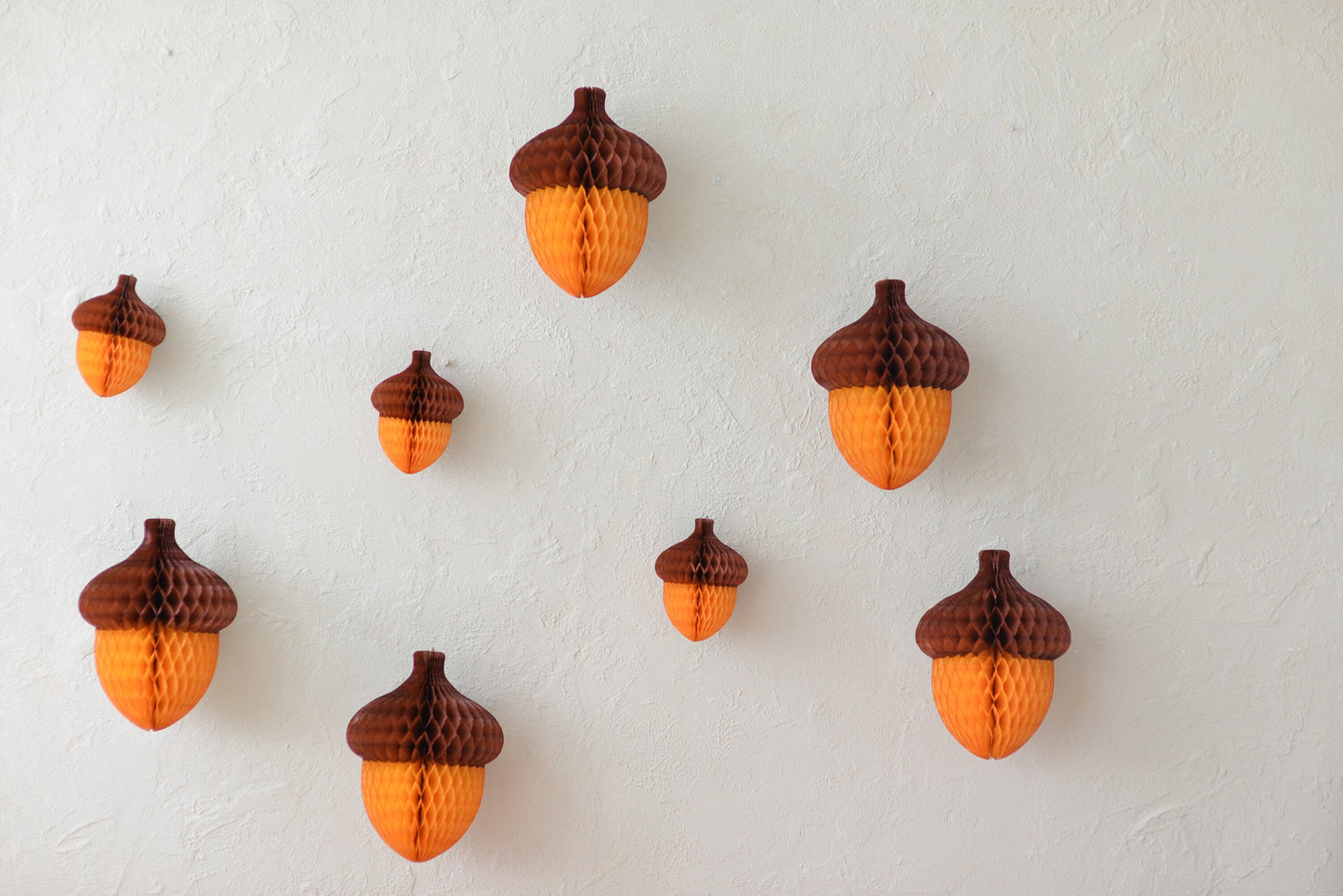 Acorn paper honeycomb forest woodland birthday party decor autumn theme eco friendly decorations - balloon garland add on- table decoratios