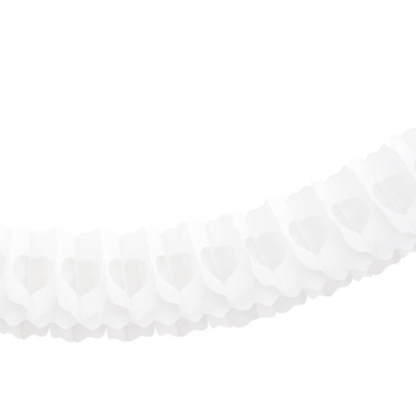 White Classic tissue Paper honeycomb Garland 360cm/11.8ft wedding, birthday, baby shower photo wall back drop Reusable Party Streamers