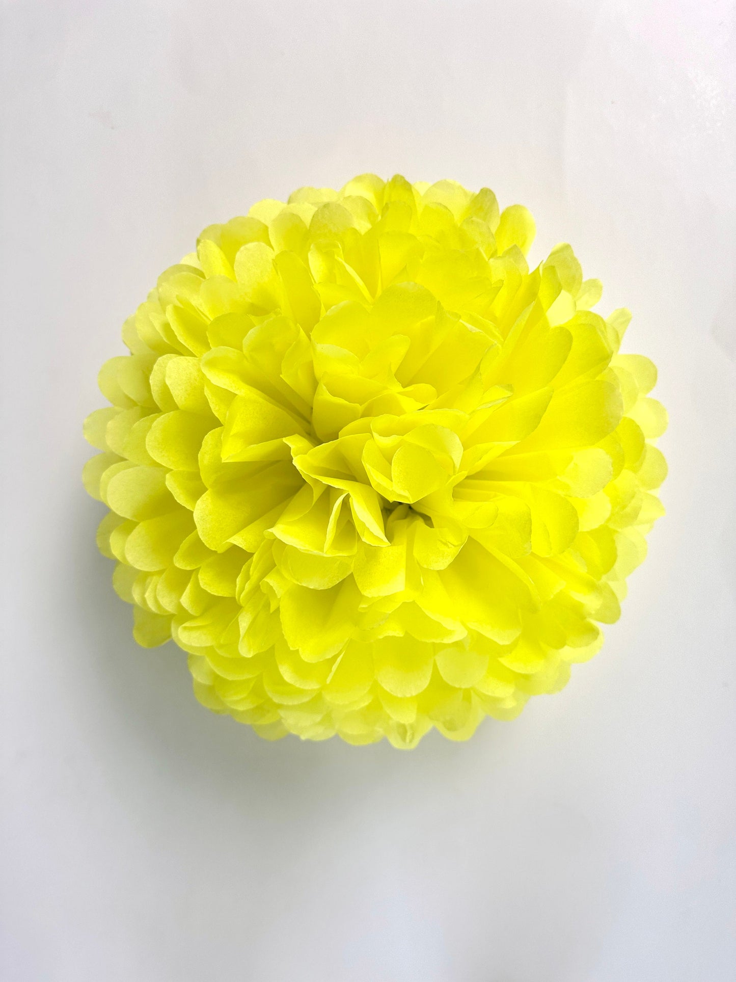 Limon Paper pom pom party decorations neon yellow paper flower ball wedding, bridal shower, birthday decor fluorescent yellow eco friendly