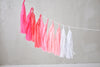 Ombre pink paper Tassel Garland birthday party bunting fully made  baby shower baby pink hot pink decor high chair decor