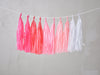 Ombre pink paper Tassel Garland birthday party bunting fully made  baby shower baby pink hot pink decor high chair decor