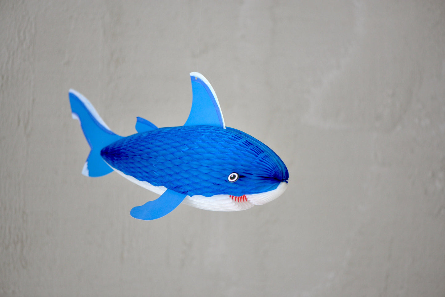 Shark Paper Honeycomb Kids Party Decorations - Under the Sea Birthday, Blue Theme Party Favors, Baby Shower, Shark Sea Party Decor