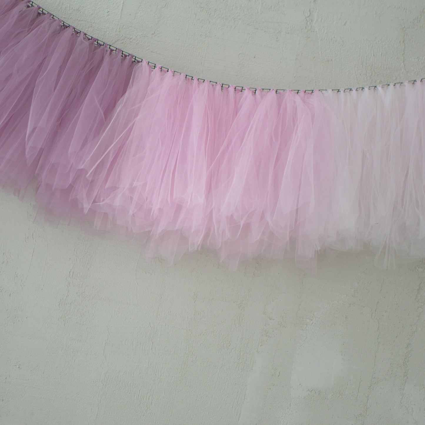 Dusty Pink & Purple Ceiling Fringe Garland – Tulle Party Decoration for Baby Shower, Wedding, Bridal Shower