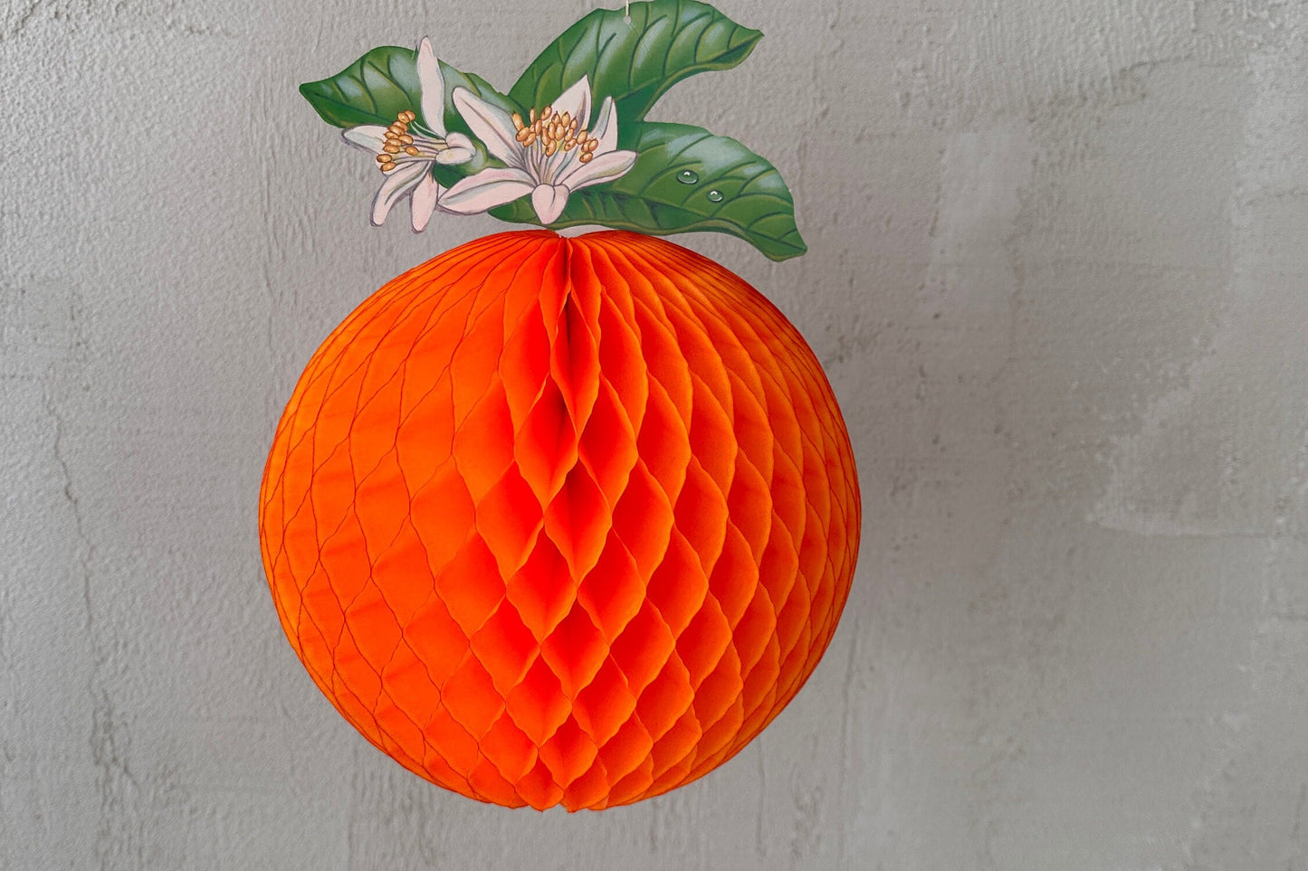 Large Paper Honeycomb Orange party decorations 35cm fruit birthday party citrus baby shower table decorations, classroom window display