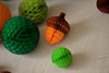Acorns and paper honeycomb balls party decoration set forest woodland birthday party decor autumn theme eco friendly fall baby shower
