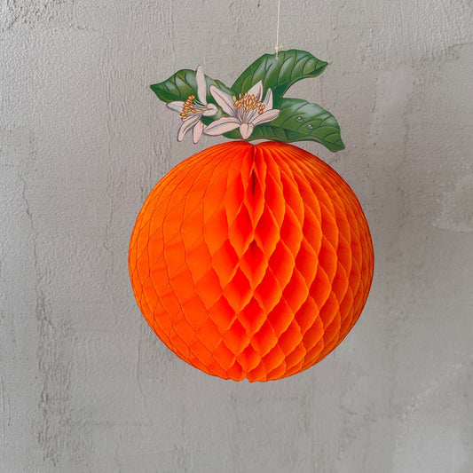 Large Paper Honeycomb Orange party decorations 35cm fruit birthday party citrus baby shower table decorations, classroom window display