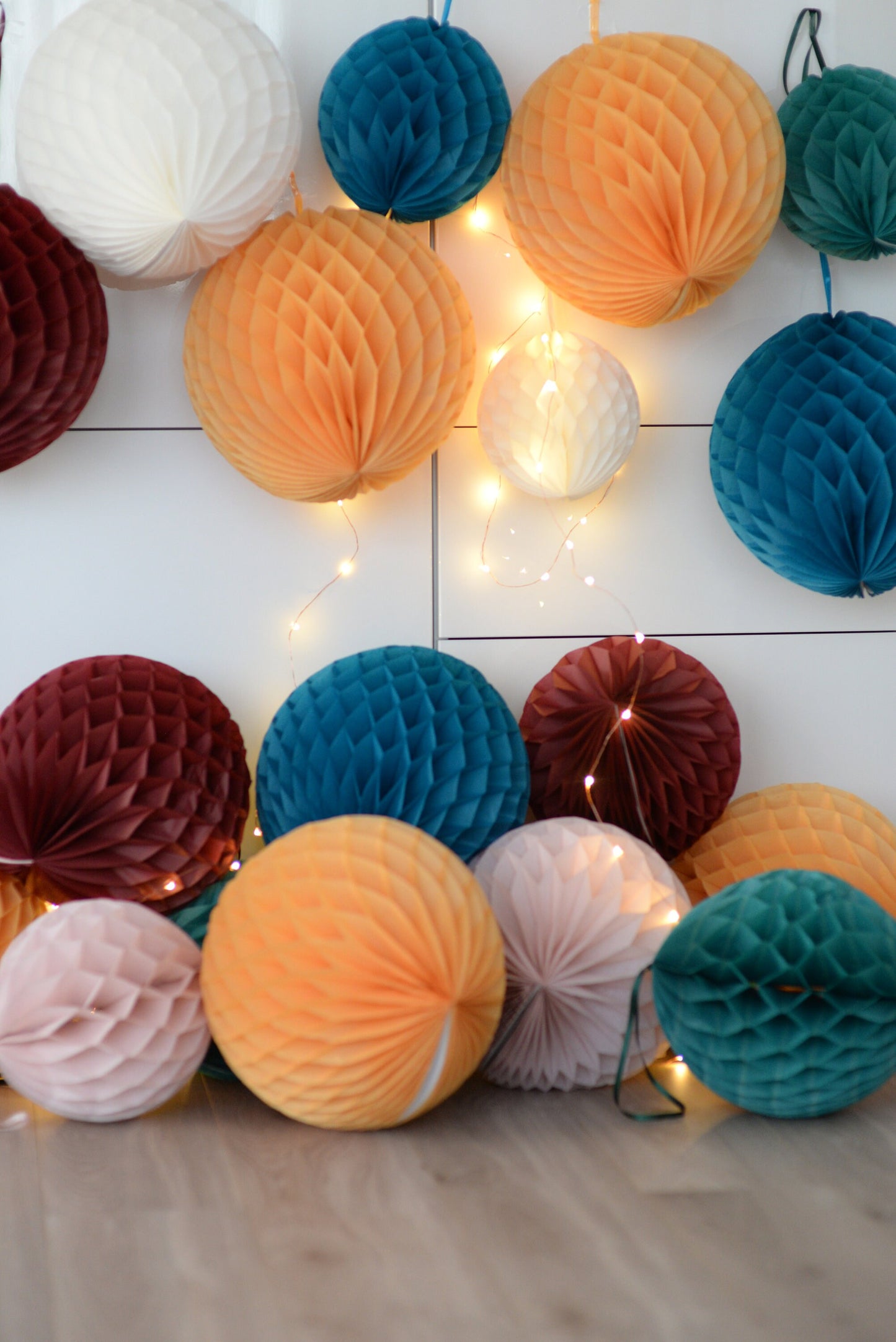 Peacock honeycomb  ball party decoration in various sizes boho wedding birthday party baby shower bridal shower decor Christmas office shop