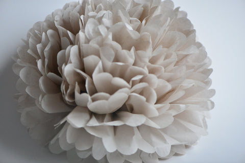 Luxury Champagne shimmery Tissue Paper Pom-Poms – Wedding, Baby Shower & Party Decorations | Fluffy,Eco-Friendly Décor | Custom Sizes