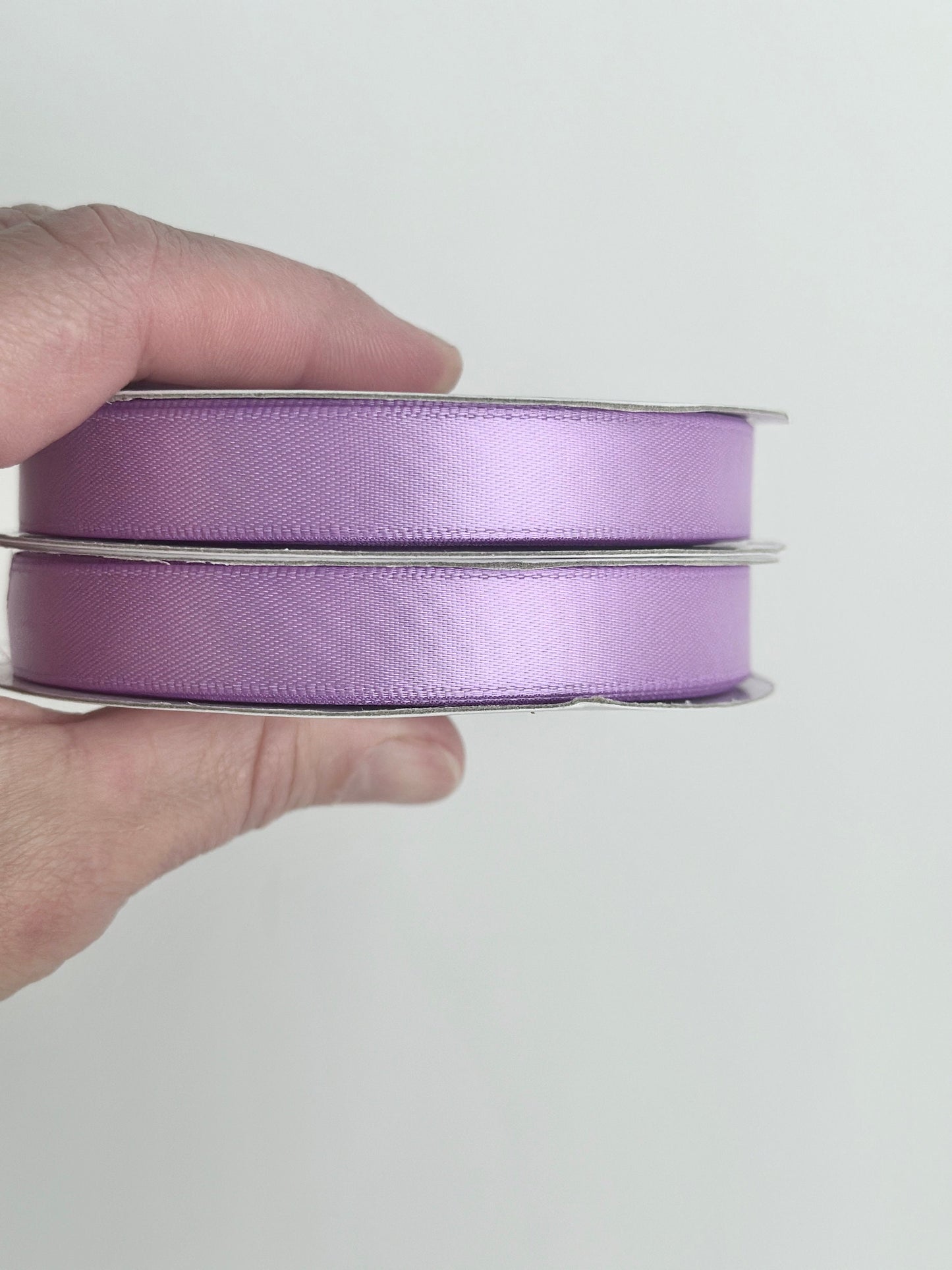 Lilac double sided satin ribbon roll