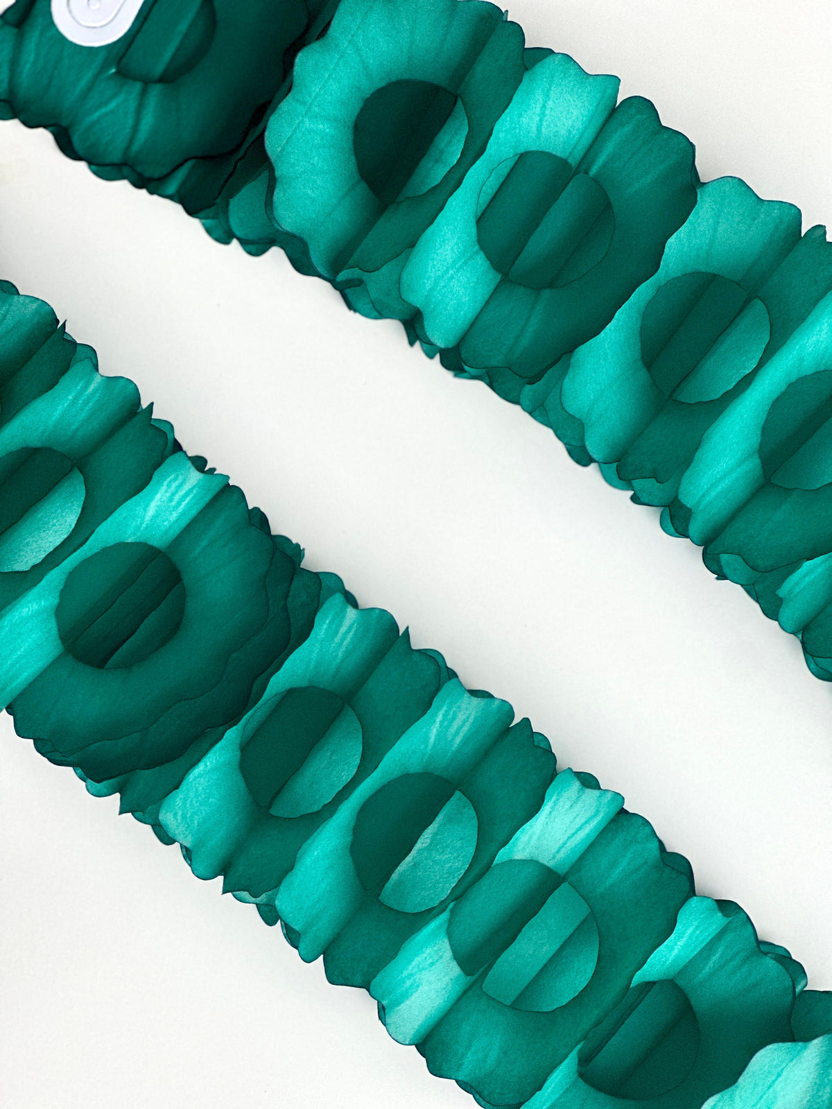 Teal Classic tissue Paper honeycomb Garland 360cm/11.8ft wedding, birthday, baby shower photo wall back drop Reusable Party Streamers