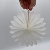 White Mini paper fans 5 fans set Christmas tree decorations Holiday home baby shower Wedding birthday party table window decorations