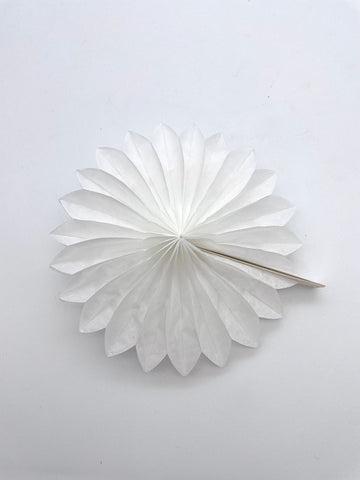White Mini paper fans 5 fans set Christmas tree decorations Holiday home baby shower Wedding birthday party table window decorations