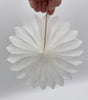 White Mini paper fans 5 fans set Christmas tree decorations Holiday home baby shower Wedding birthday party table window decorations