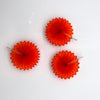 Coral peach orange Mini paper fans 5 fans set Christmas tree decorations Holiday home baby shower Wedding birthday party table decorations