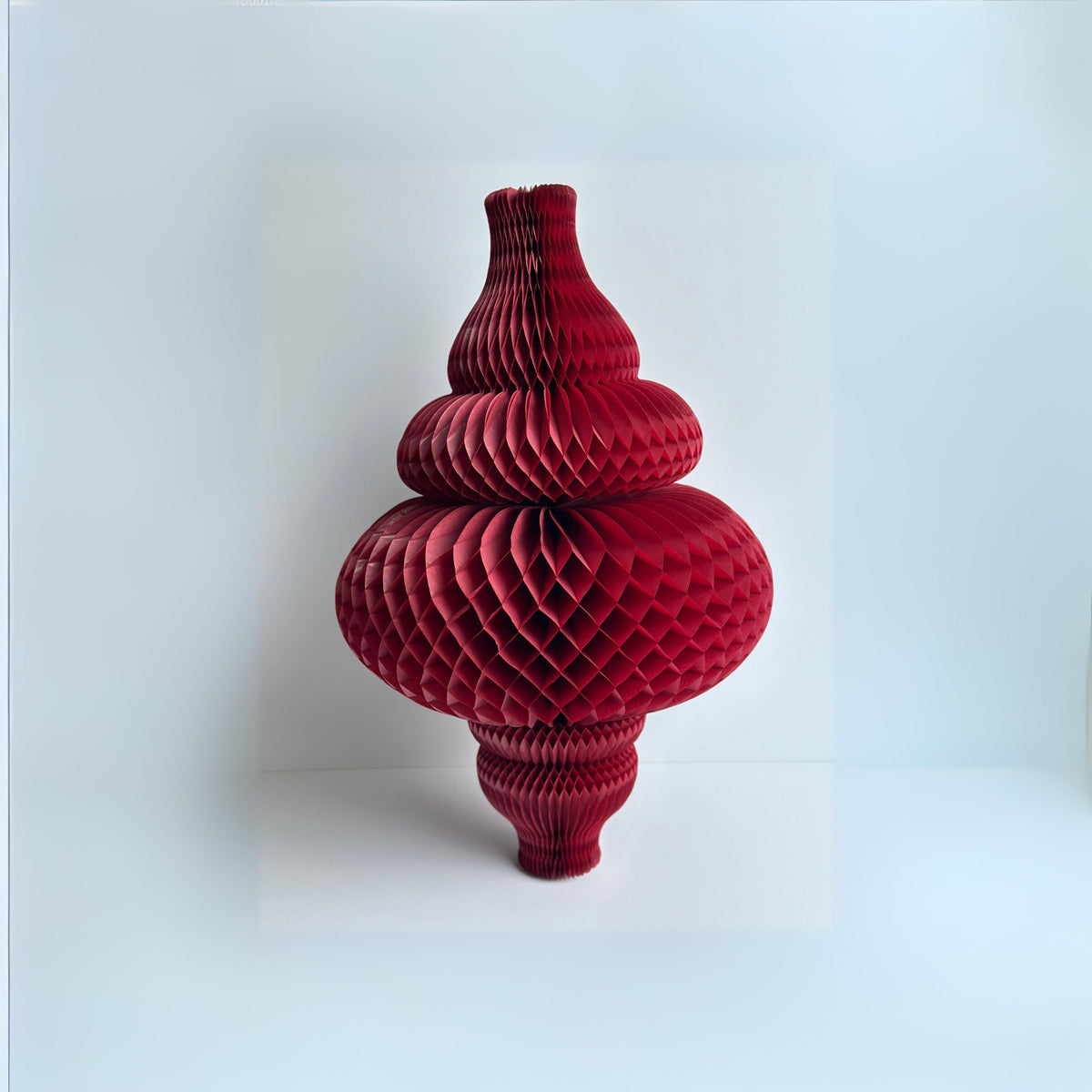 Burgundy Tissue Paper Honeycomb Ornaments: Wedding, Christmas Decor