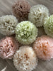 8 large tissue paper PomPoms party decoration set custom colors wedding birthday party baby shower bridal shower paper flowers decor