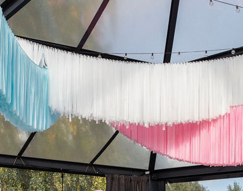 CUSTOM COLOUR Ceiling Aerials Fringe garland tent ceiling fringe Birthday party Decor Wedding Ceiling fringe dance floor fiesta ceiling fringe