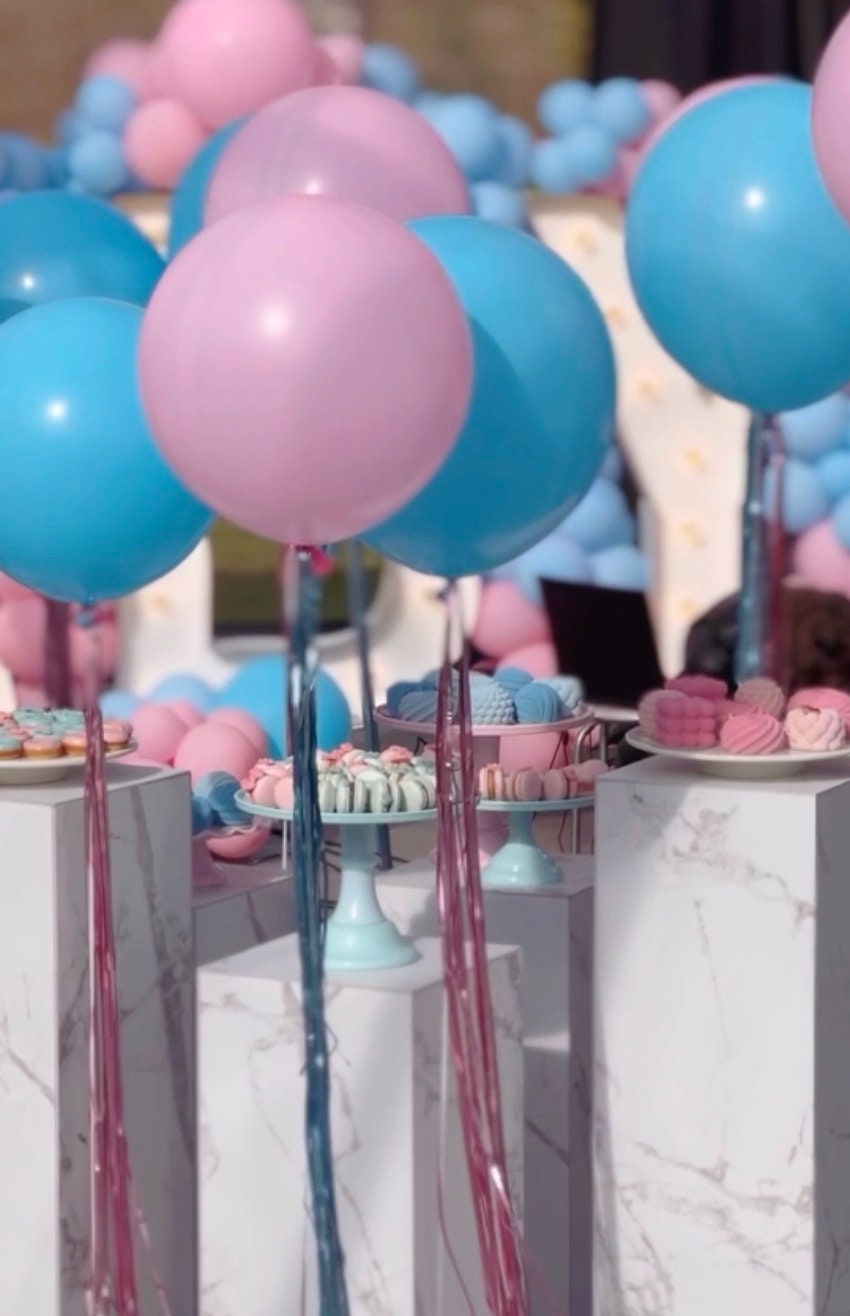 Shimmery Tassel Balloons: Metallic Fringe Tail, Baby Shower & Wedding Decor