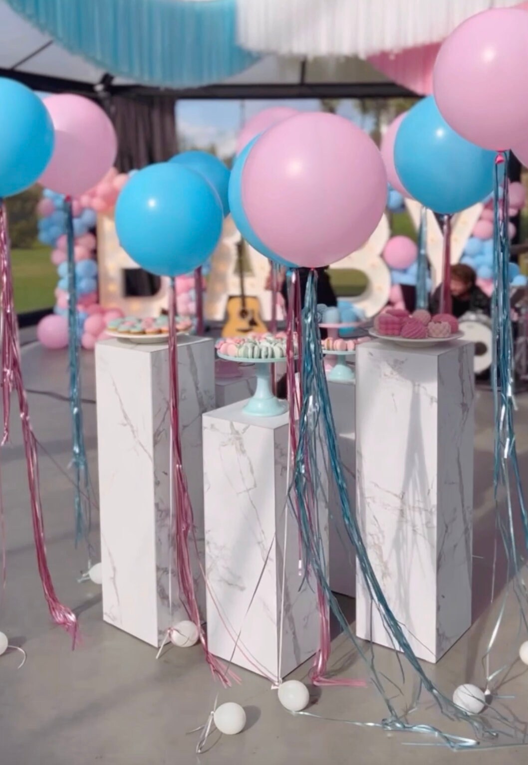 Shimmery Tassel Balloons: Metallic Fringe Tail, Baby Shower & Wedding Decor