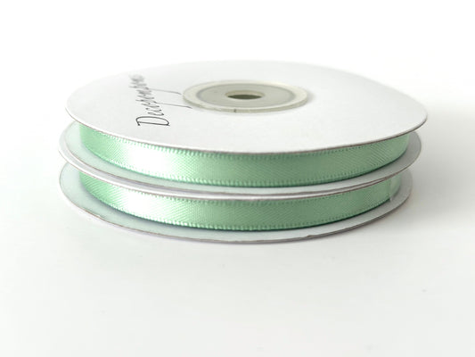 Sage green double sided satin ribbon roll