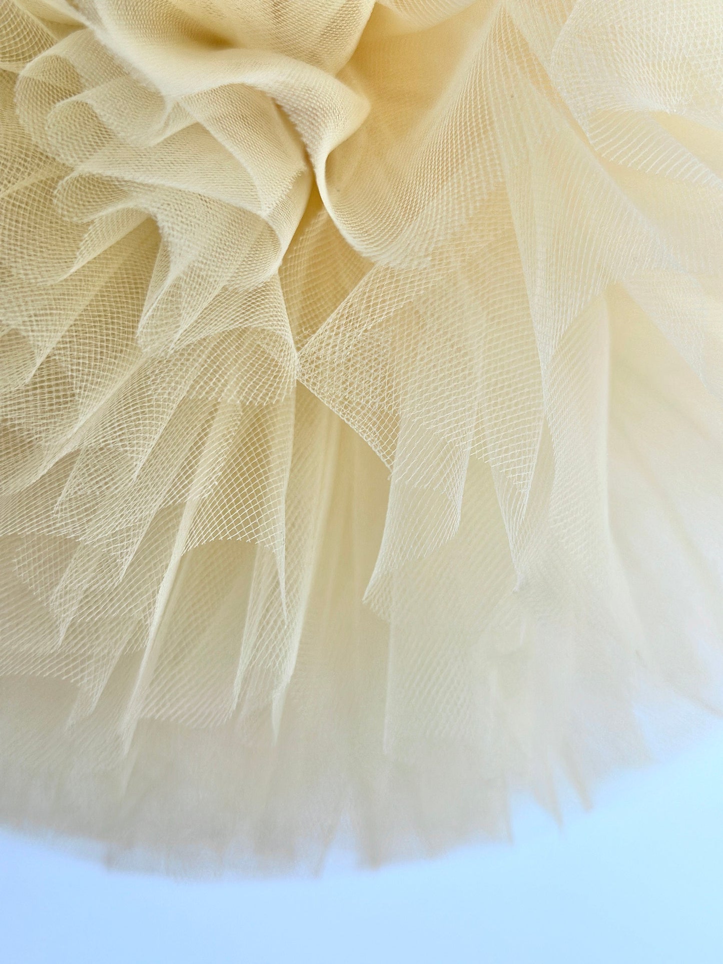 Muted yellow Tulle Pom Pom party decorations various sizes wedding neutral baby shower nursery birthday party tea Party Decor pom pom wand