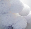 Large white paper pom poms 10psc 37cm/12” tissue paper flowers Wedding birthday baby shower bridal shower decor eco friendly wedding gift