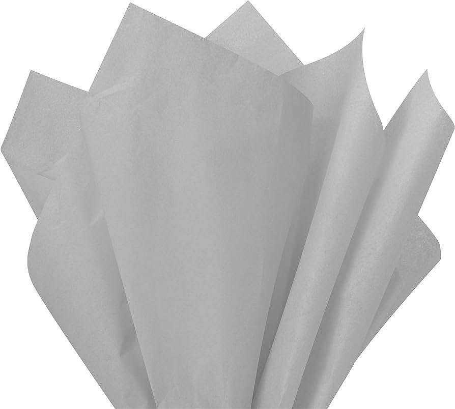 Cool grey tissue paper sheets 20 / 50/ 100  Acid free ligh gray gift wrapping paper 20x30 inch craft retail packaging eco friendly recycled