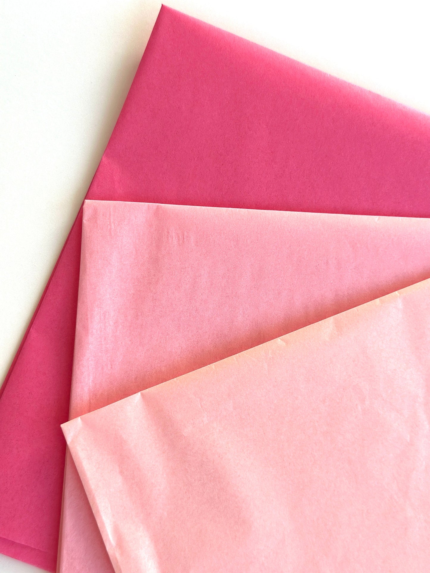 Pink blush peach coloured tissue paper sheets 30x20 inches - choose colour/pack size gift wrap