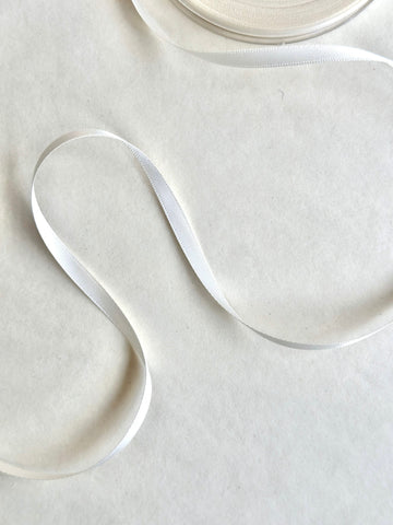 Premium Ivory double sided satin ribbon, full roll 25m 12mm / 6mm | Gift wrap satin ribbon