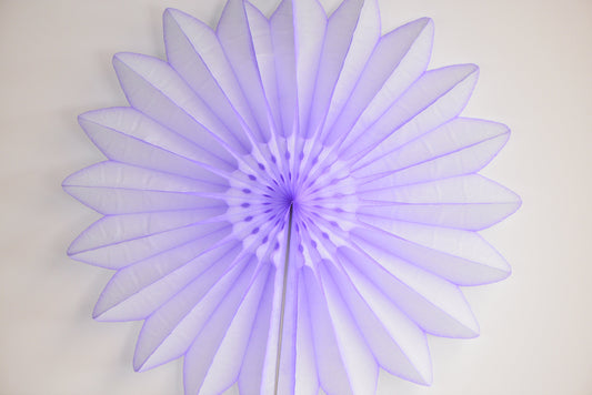 Huge lavender paper Fan  67cm  / 26" Decorative paper Fan lilac wedding birthday partyPaper Decor photo wall, backdrop eco friendly