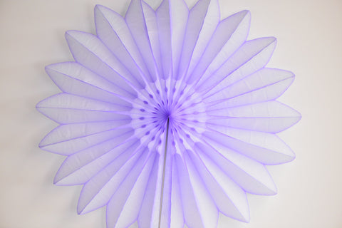 Huge lavender paper Fan  67cm  / 26