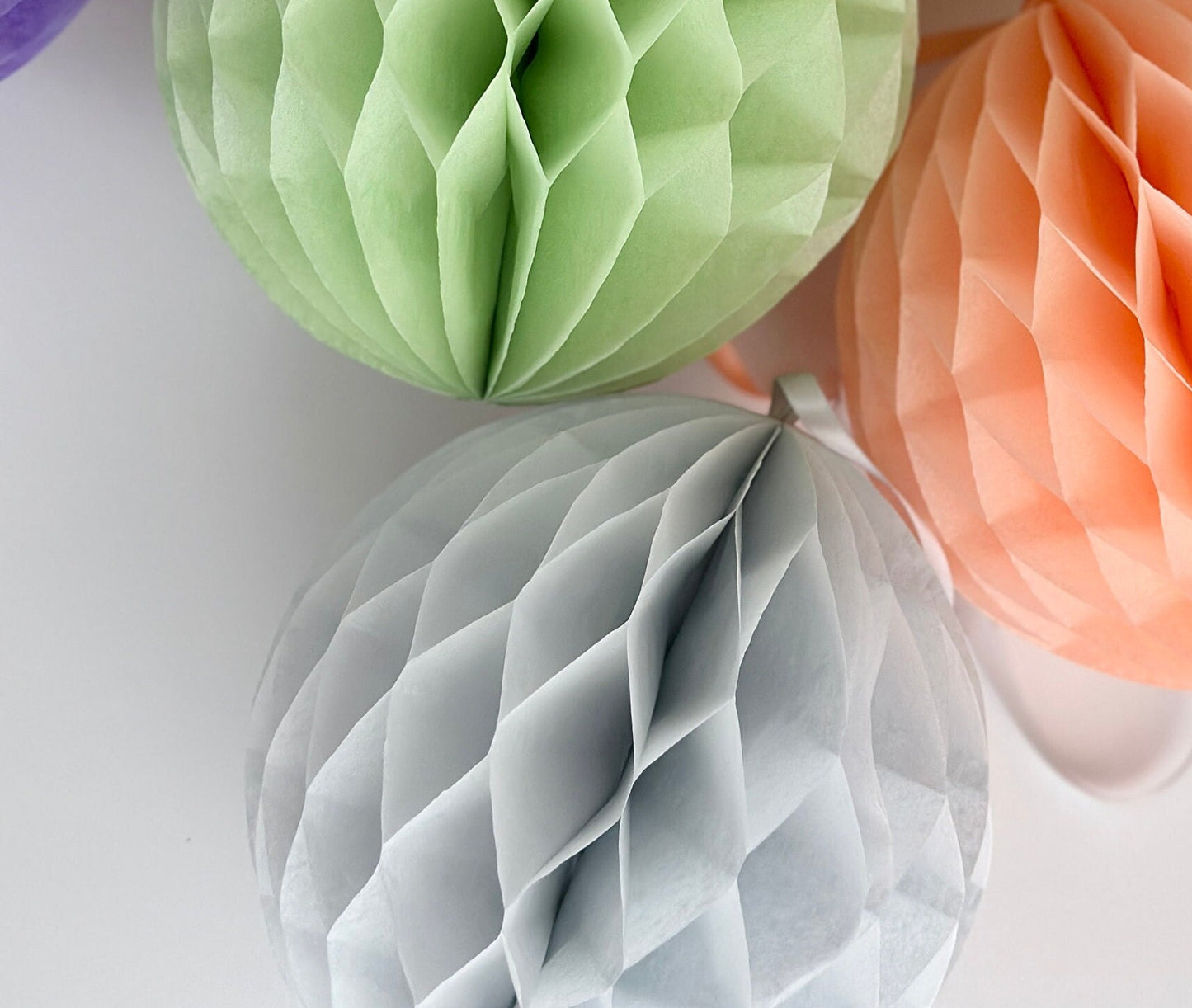 Mountain mist paper honeycomb ball party decoration light grey wedding birthday party baby shower Christmas home eco friendly decor gift