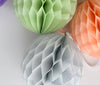 Mountain mist paper honeycomb ball party decoration light grey wedding birthday party baby shower Christmas home eco friendly decor gift