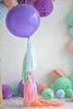 Paper tassel balloon tail party decorations Giant balloon with Pastel colour mint blush pink peach tassel tail ice cream birthday decor