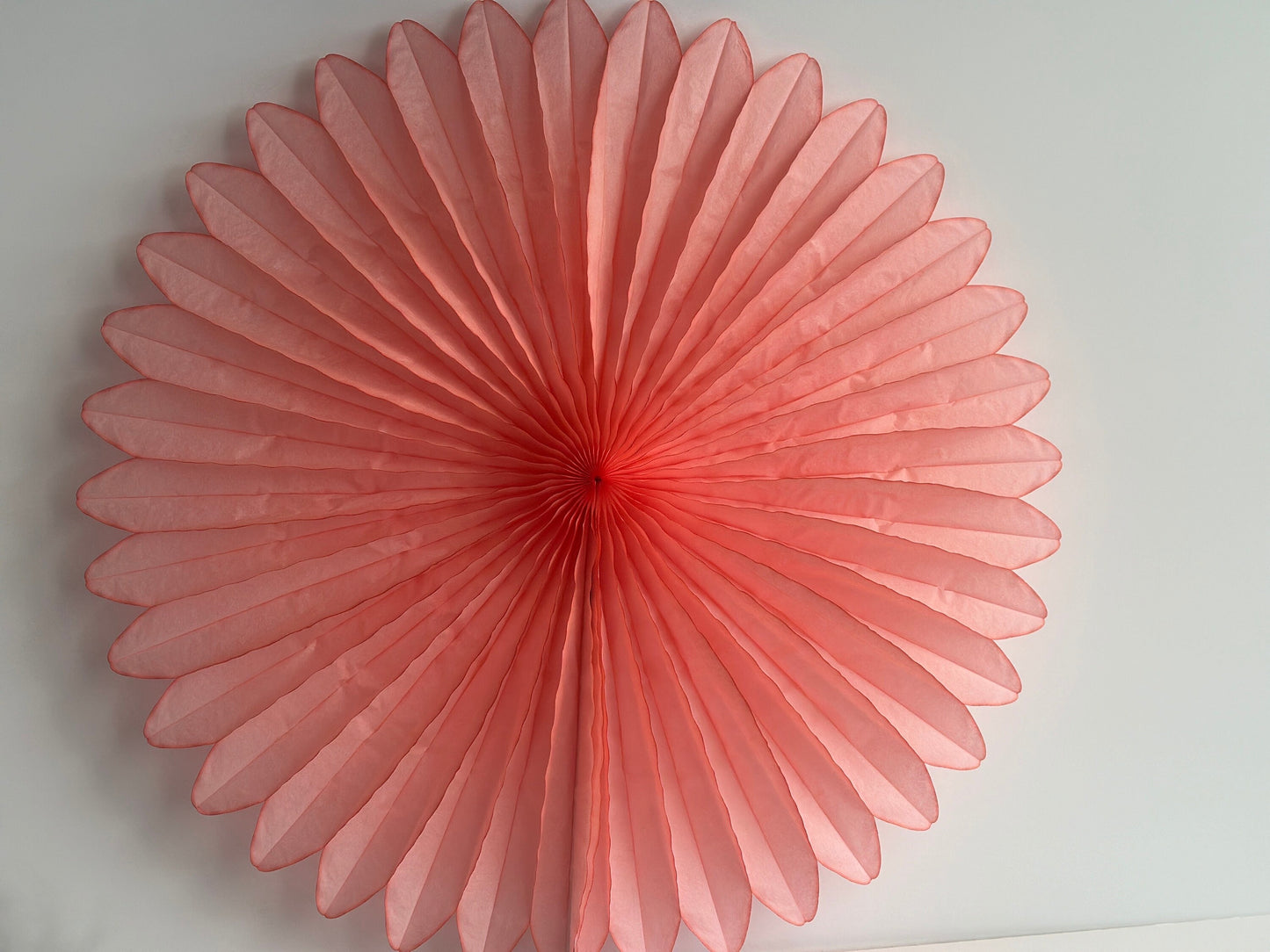Huge coral rose paper Fan  67cm  / 26" Decorative paper Fan lilac wedding birthday partyPaper Decor photo wall, backdrop eco friendly