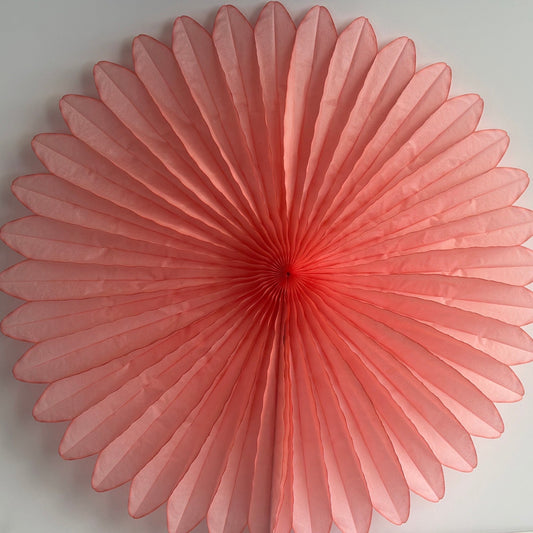 Huge coral rose paper Fan  67cm  / 26" Decorative paper Fan lilac wedding birthday partyPaper Decor photo wall, backdrop eco friendly