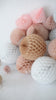dusty pink, white, tan, Light grey and blush paper Honeycomb Balls Set - Paper Decorations