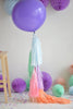 Paper tassel balloon tail party decorations Giant balloon with Pastel colour mint blush pink peach tassel tail ice cream birthday decor
