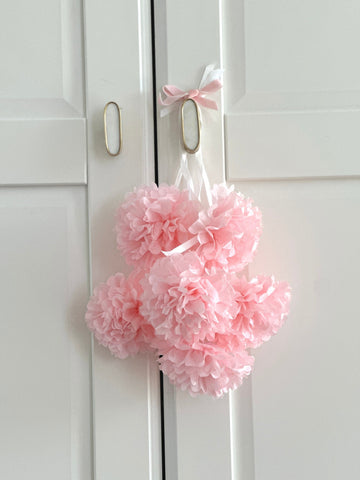 Supermini Paper Pom poms set - paper flower mobile, Wedding pom poms, nursery decor, baby shower decor, customisable colours, eco friendly