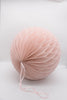 Blush and dusty pink dusty purple paper Honeycomb Ball & teetotum Set of 6 Hanging Paper Decorations wedding birthday Graduation party decor