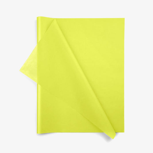 Limon tissue paper sheets 20/ 30/ 50 sheets 20x30 inch neon yellow Acid free - gift wrap, craft biodegradable retail packaging, high quality