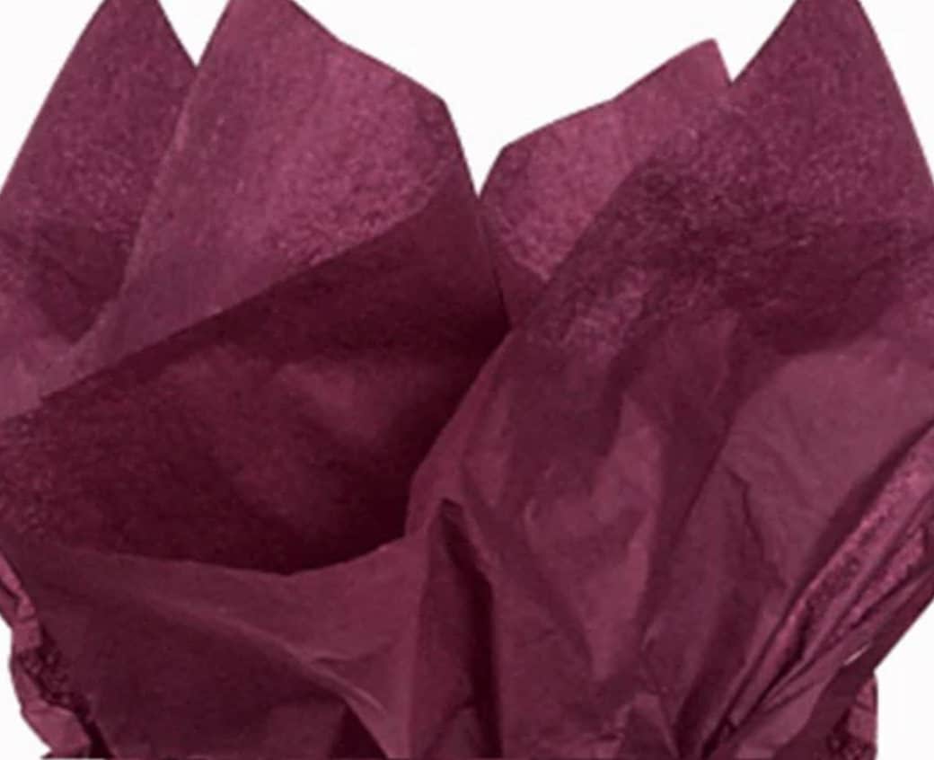 Dubonnet tissue paper sheets Premium quality burgundy gift wrap paper 30x20" acid free craft paper retail packaging maroon tissue paper