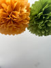 Pink, moss and mustard paper pom poms party decorations set 10/12/16 wedding birthday party decor paper flowers eco friendly decor