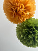 Green Tea Paper Pom Poms party decorations green moss birthday party , baby shower, wedding decor olive green Paper Flowers, round pom poms
