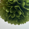 Green Tea Paper Pom Poms party decorations green moss birthday party , baby shower, wedding decor olive green Paper Flowers, round pom poms