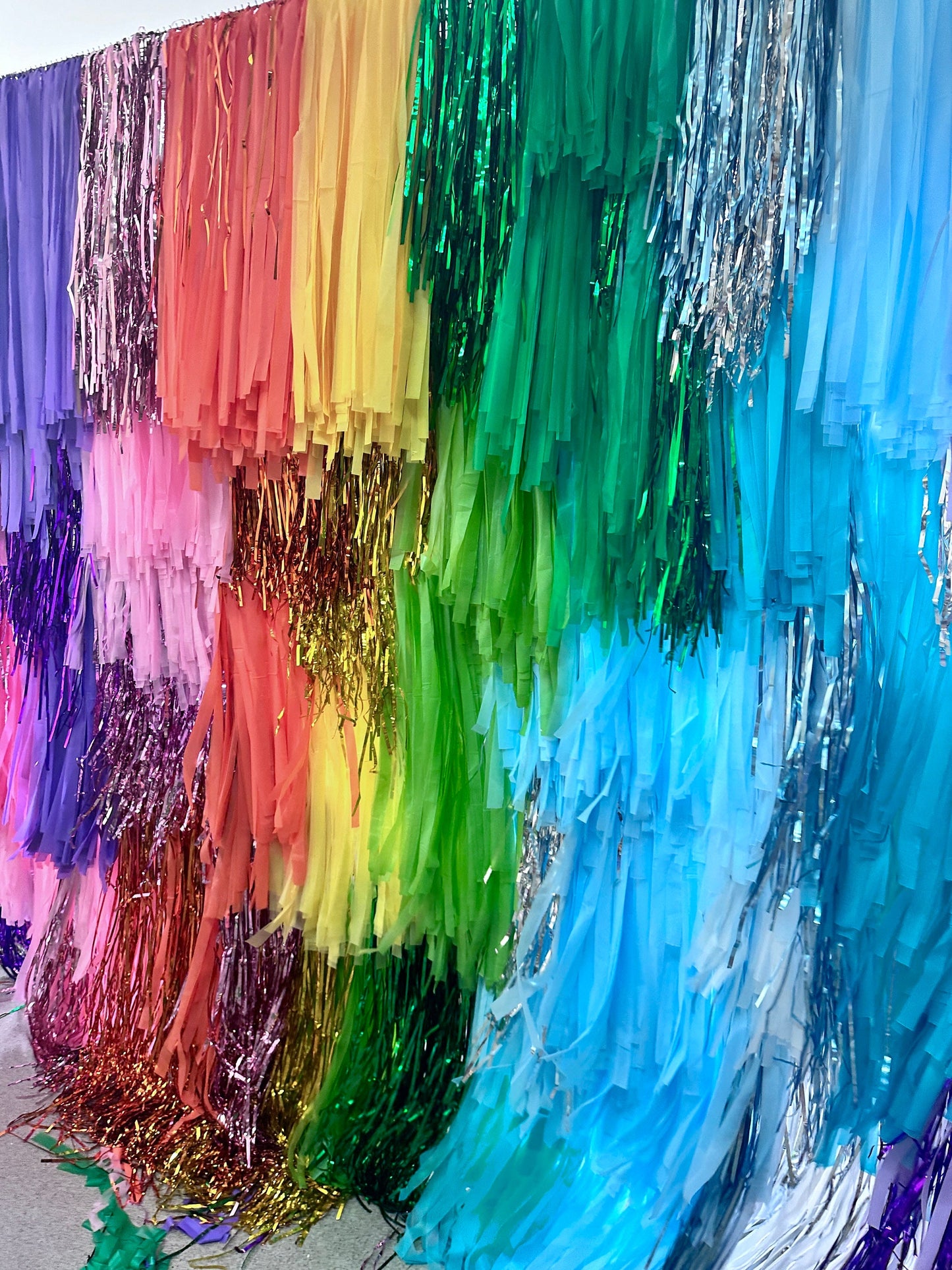 Custom Colour Fringe Backdrop Wall | Streamer Photo Backdrop | Event Decoration